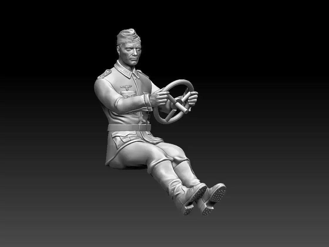 german driver soldier 3D print model buy