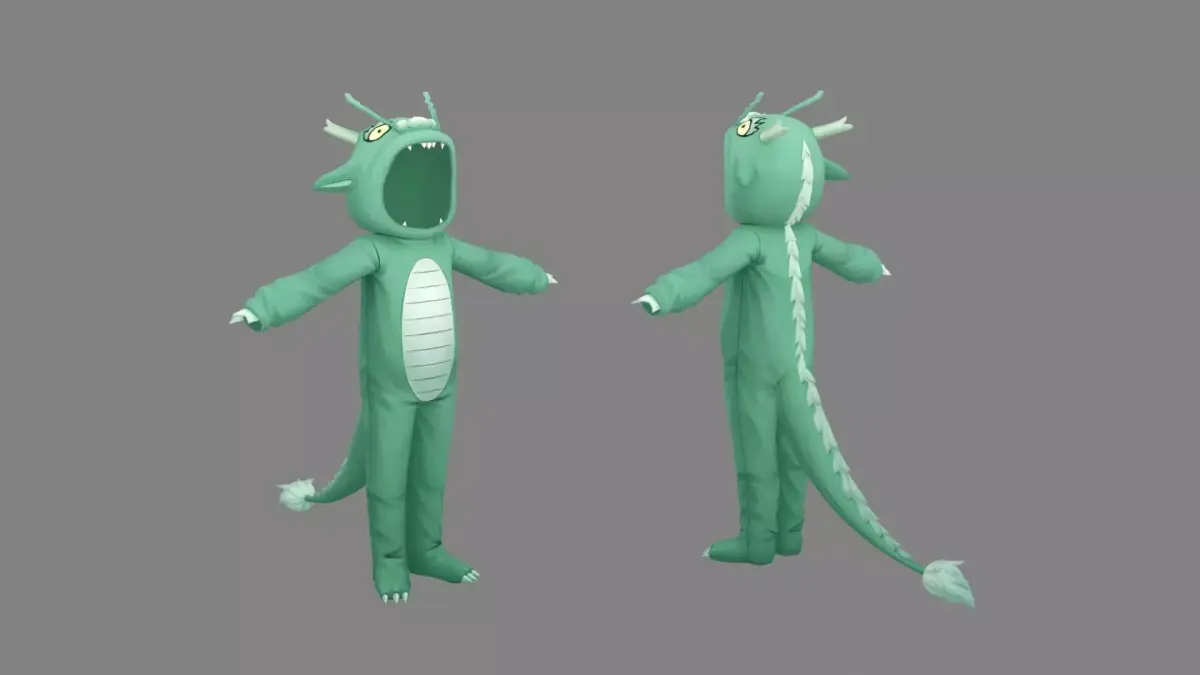 Cartoon loong costume - Chinese dragon Low-poly 3D model