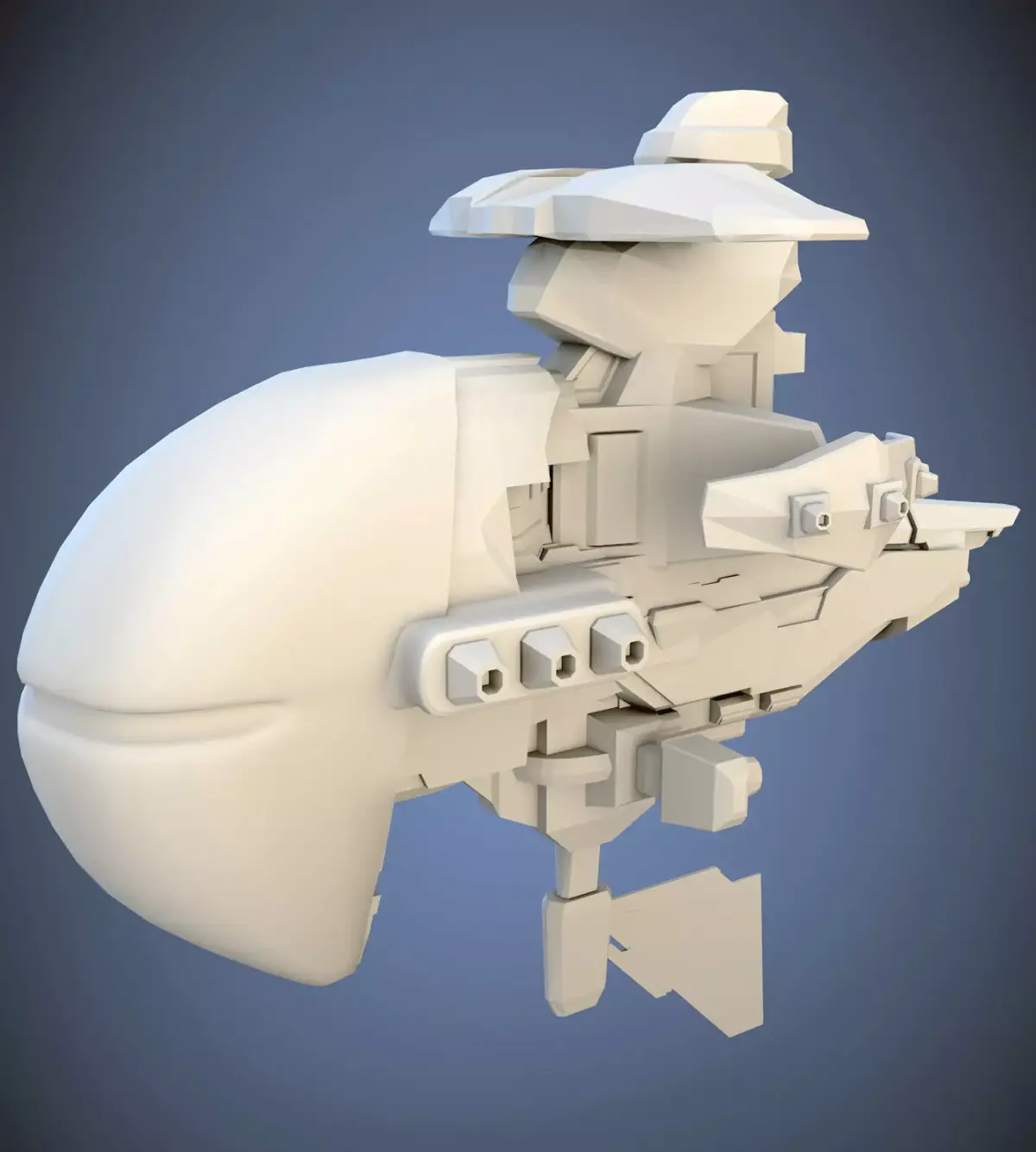 War Spaceship Free 3D model