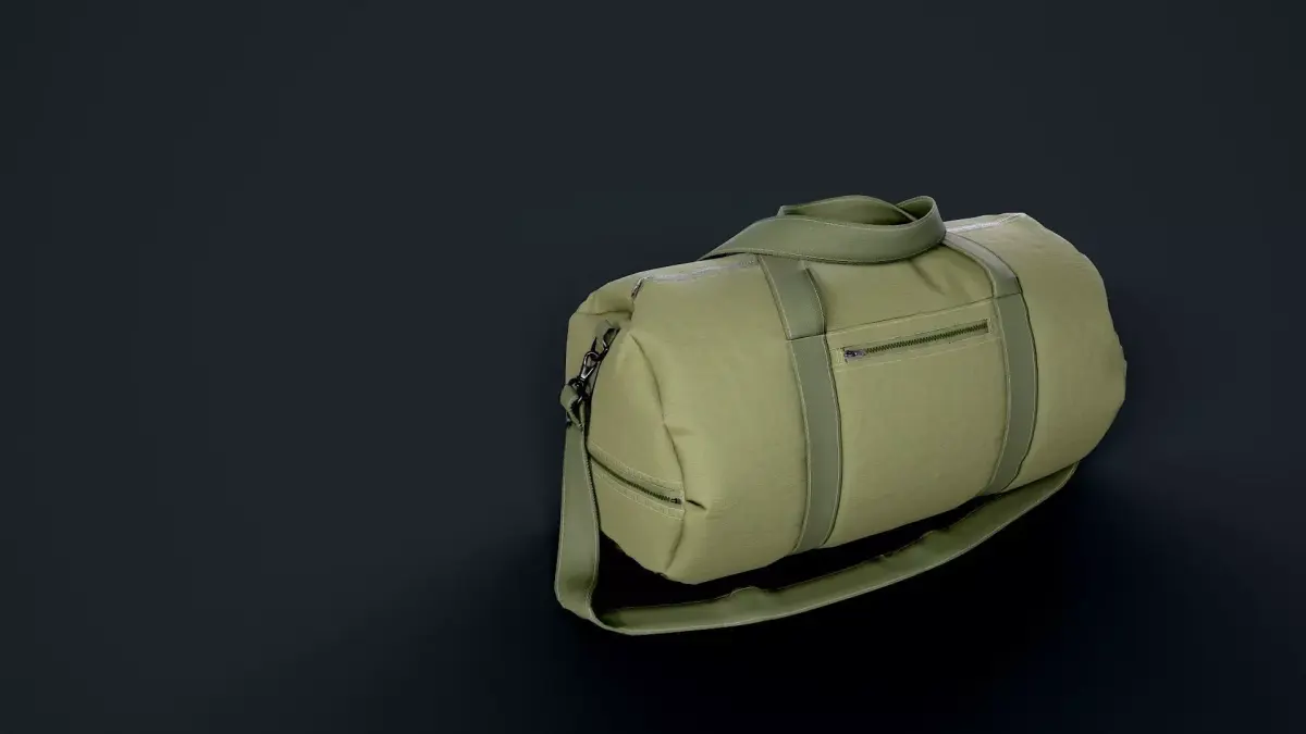 Duffle bag Low-poly 3D model