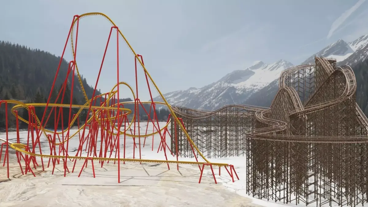 Two rollercoaster 3D Model Pack shop