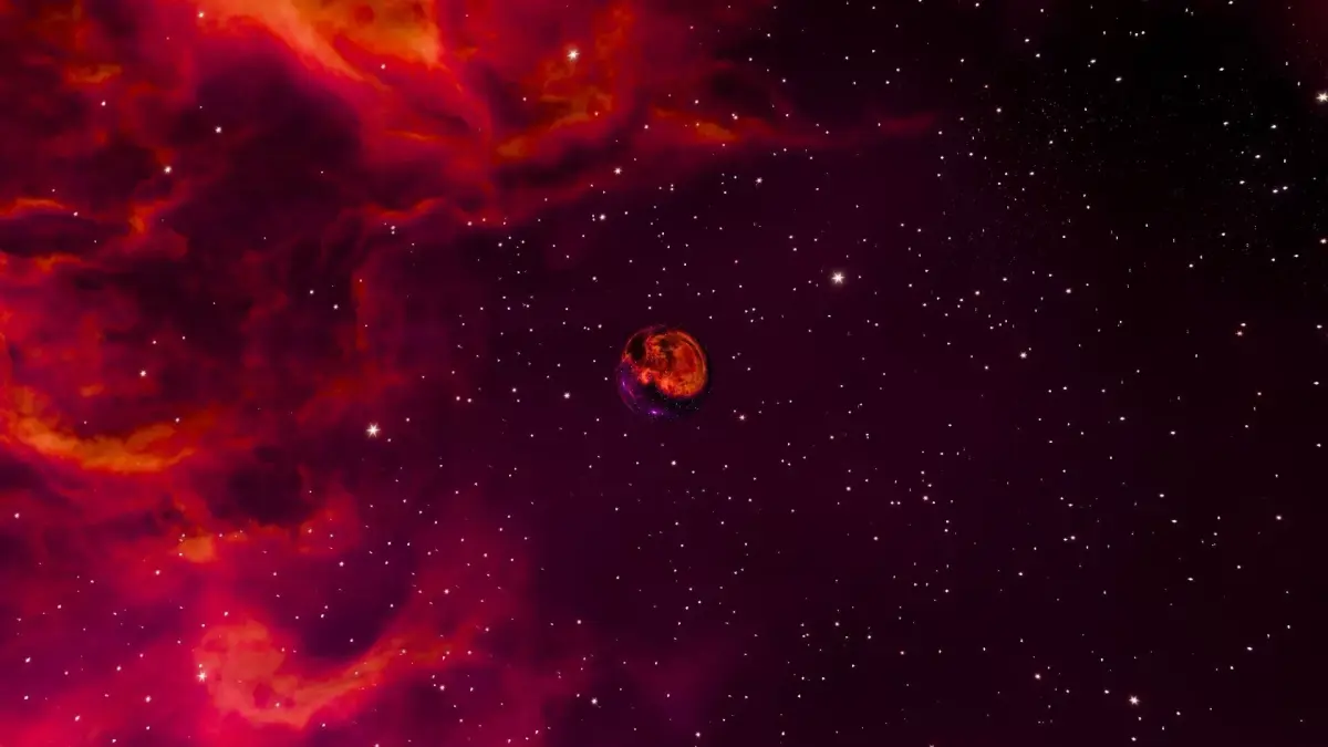 The Burning Sovereign Nebula HDRI 16k seamless 3D model