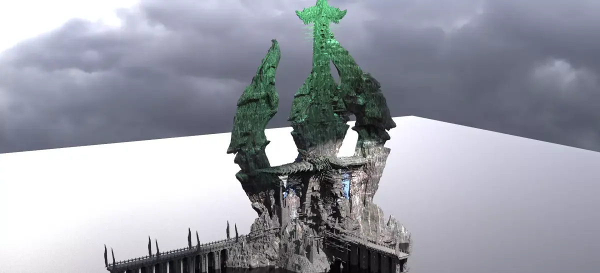 Alien Spine Tower Grand 3D model