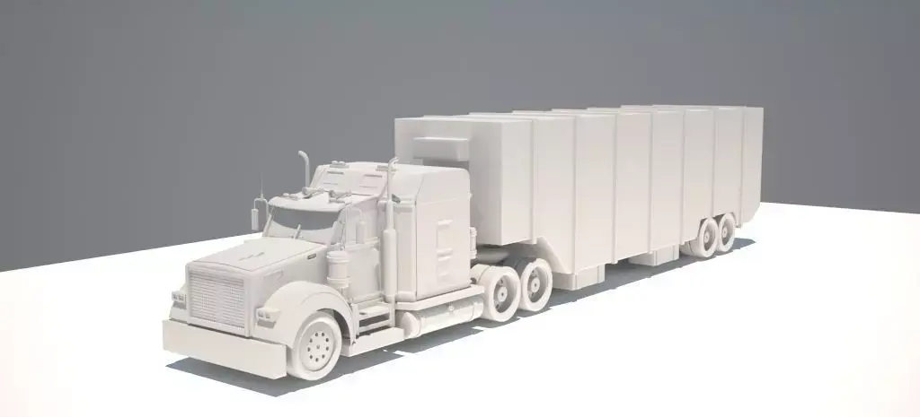 Heavy truck 3D model by nxzart