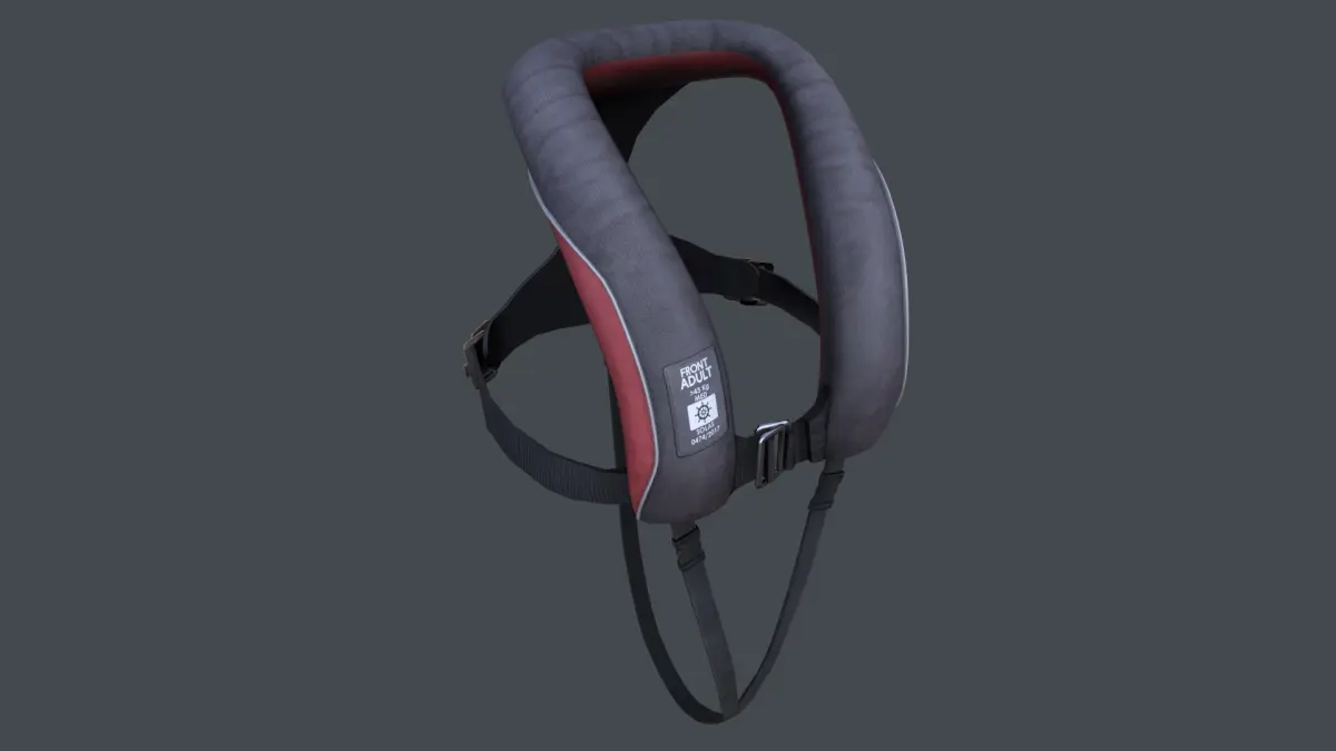 Inflatable Life Jacket SOLAS 3D model