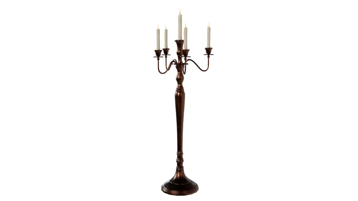 Candle Stand Maya Rigged Free low-poly 3D model