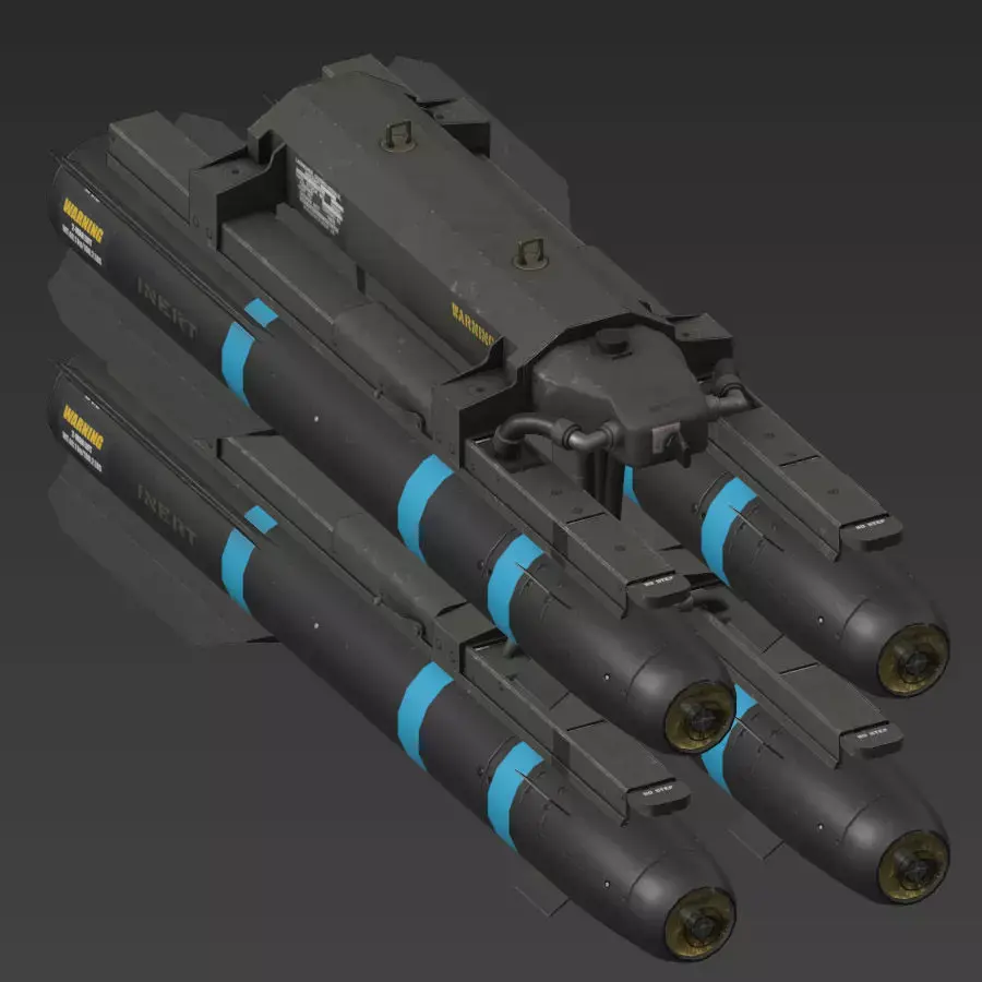 Helfire Missile Launcher Low-poly 3D model