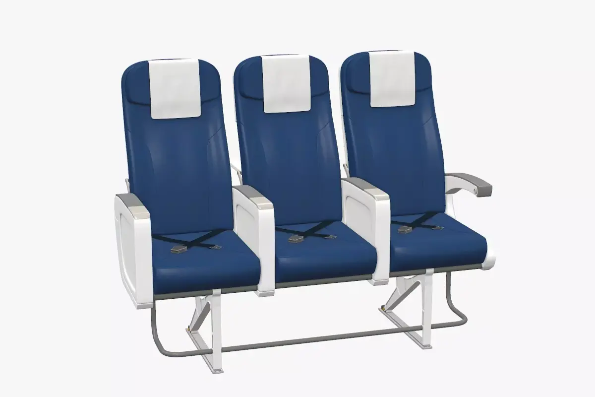 Airplane Chair V6 Low-poly 3D model