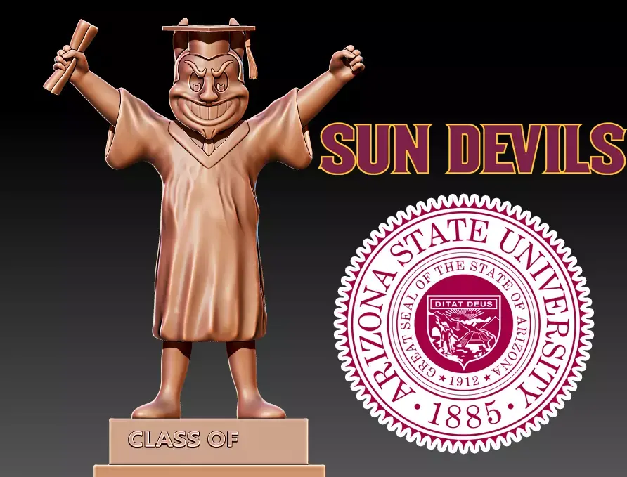 GRADUATION MASCOT ARIZONA STATE UNIVERSITY - 3D PRINT 3D print model