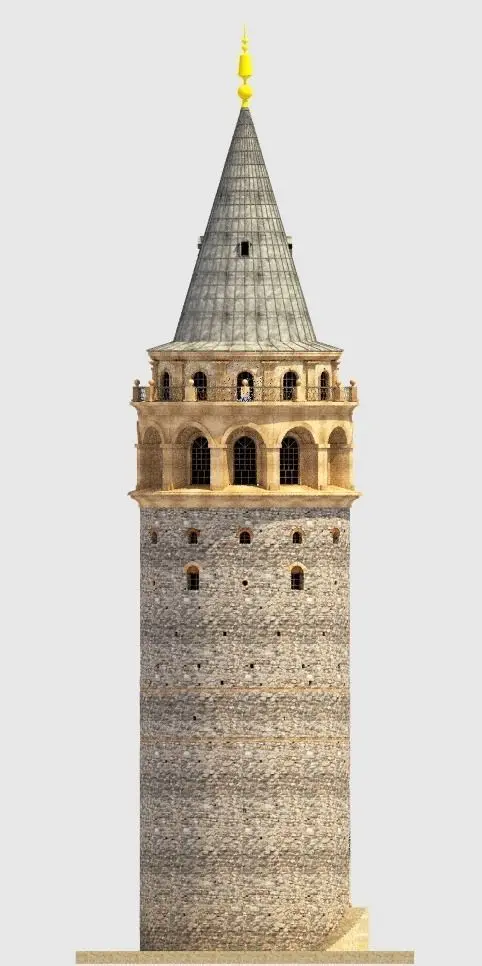 The Galata Tower Low-poly 3D model