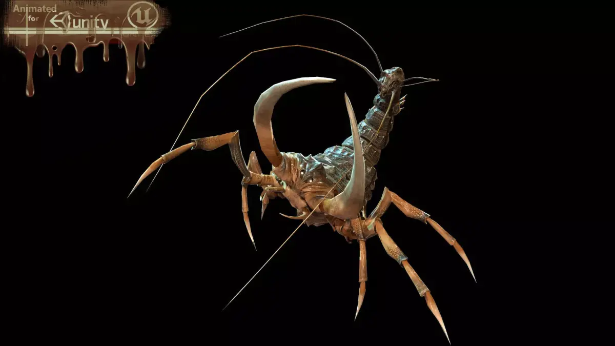 LandBug4 shrimp Low-poly 3D model