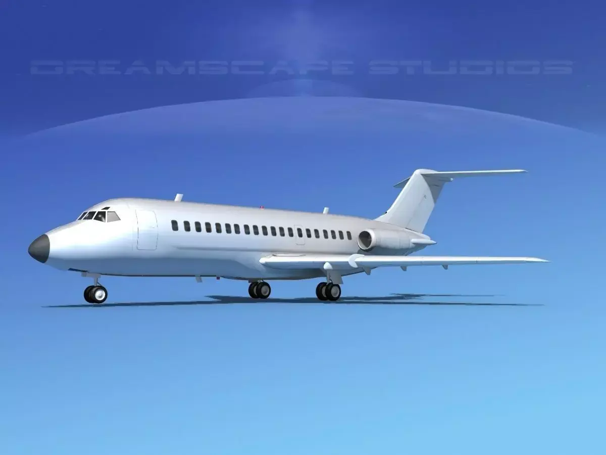 Douglas DC-9-15 Bare Metal 3D model