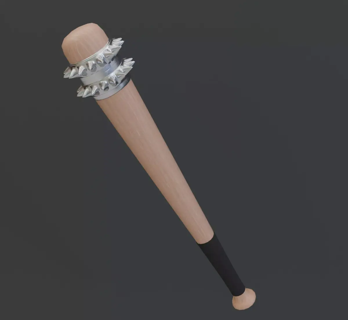 baseball bat for combat melee Low-poly 3D model