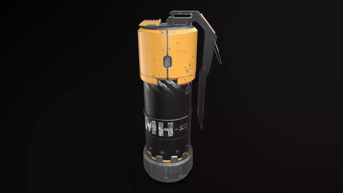Scifi Grenade Game Ready low poly 3d model Low-poly 3D model