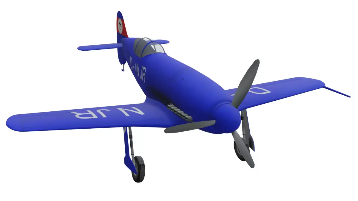 Messerschmitt Me 209 V1 Low-poly 3D model