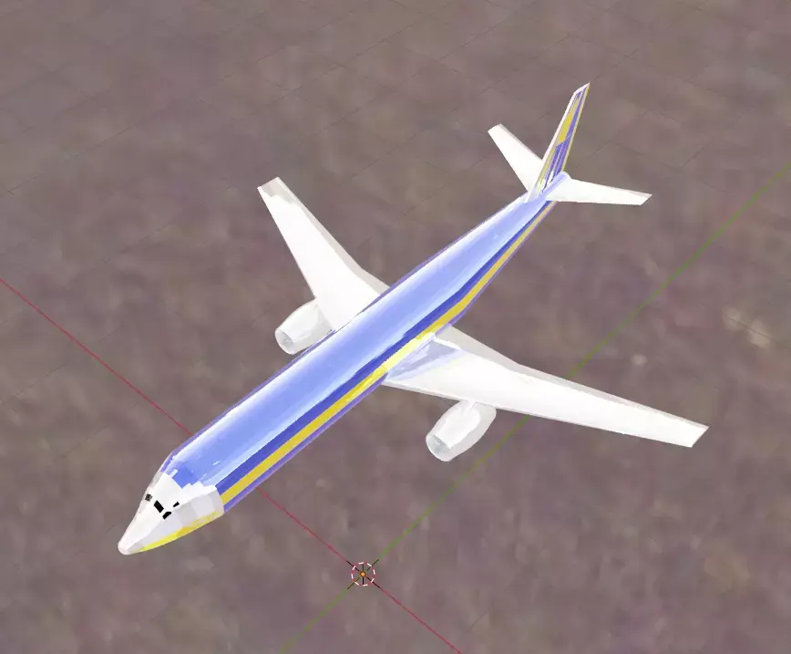 Fictional Twin Engine Jetliner a321 Inspired series Low-poly 3D model