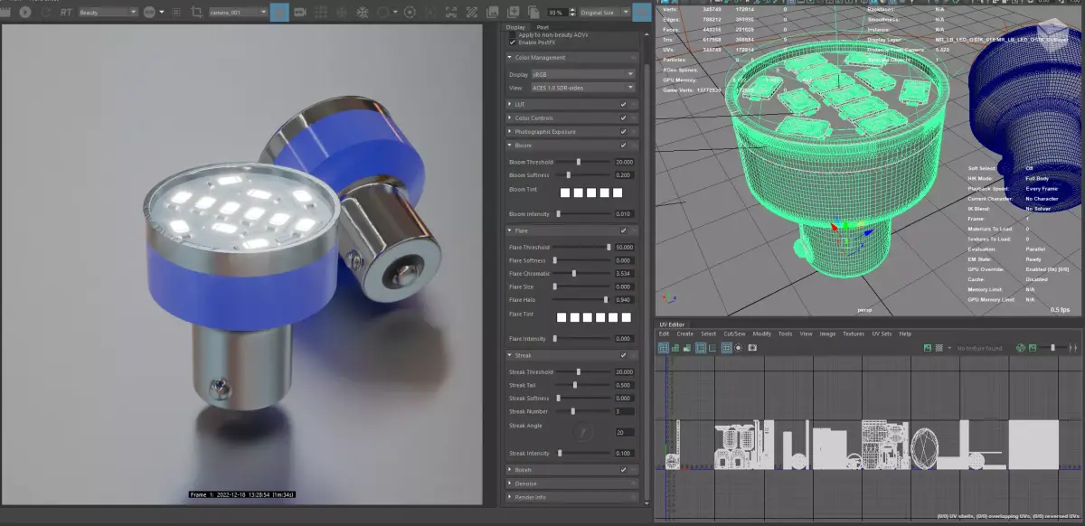 Photorealistic automotive lightbulb collection - item 015 3D model