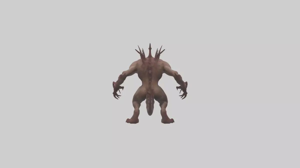 Bloodthirsty creature model Low-poly 3D model