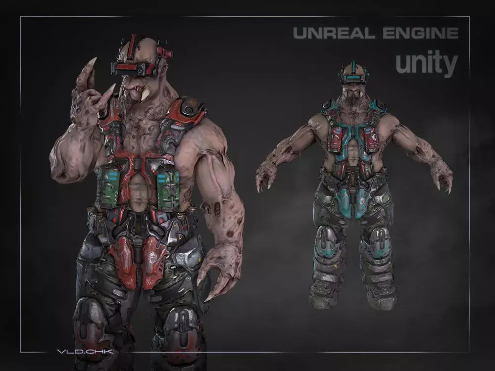 Bob - Heavy Monster Low-poly 3D model