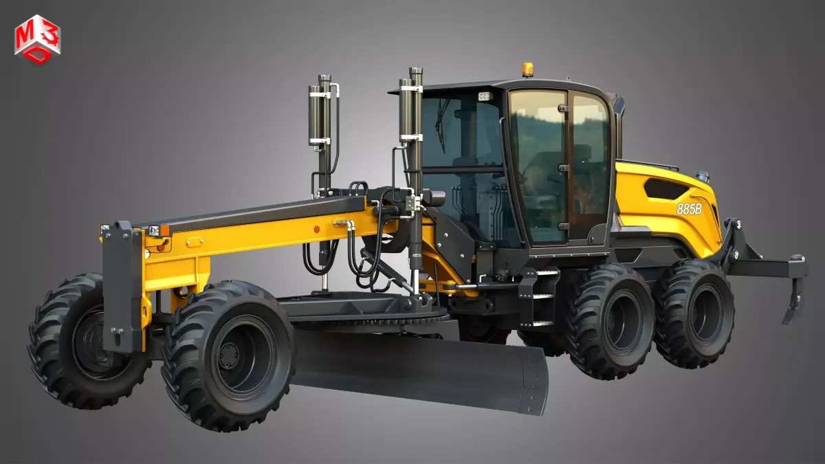 885B Motor Grader Series 2 3D model