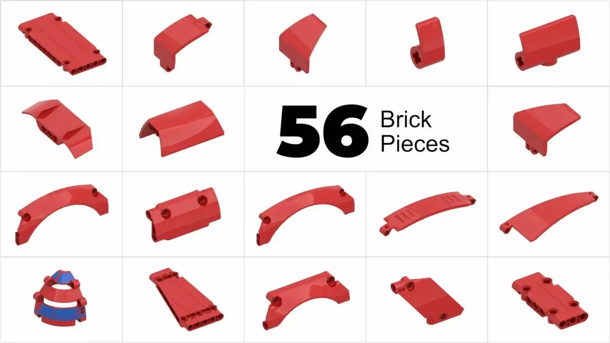 TwindBricks3D - 56 Technic Pane collection 3D print model