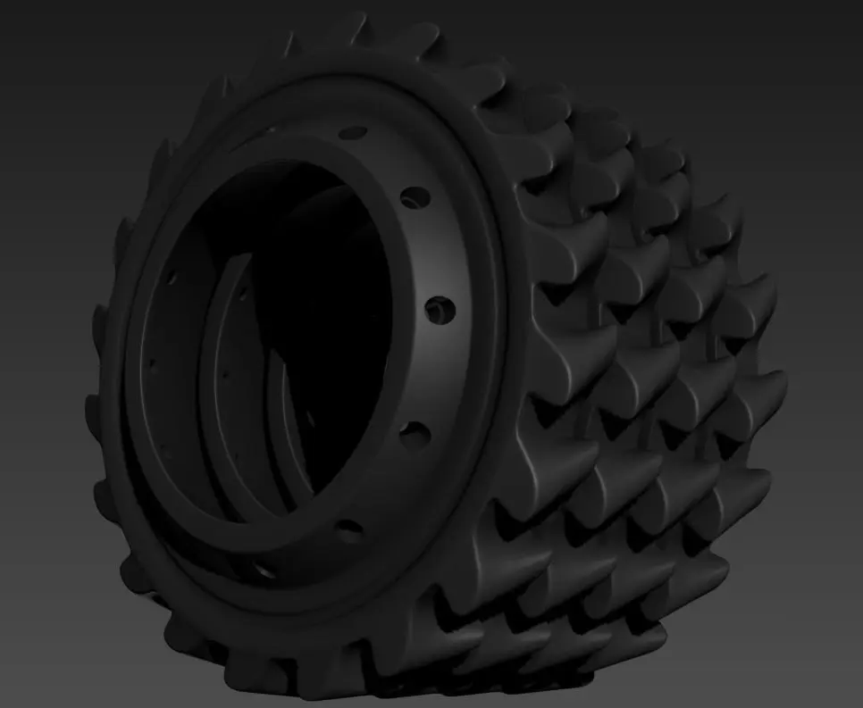 Model Gears tractor tire Free 3D model