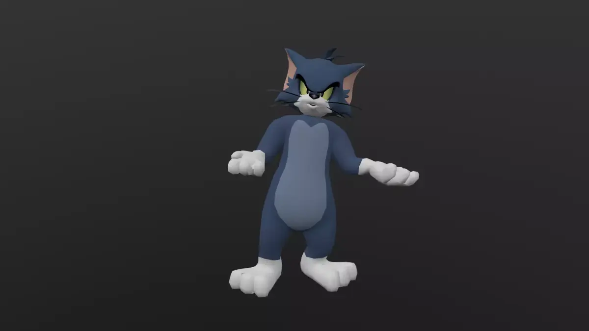 TOMC-025 Tom Cat Talking Both Hands Low-poly 3D model