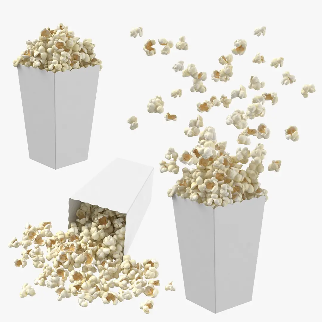 Popcorn Boxes Collection 3D model