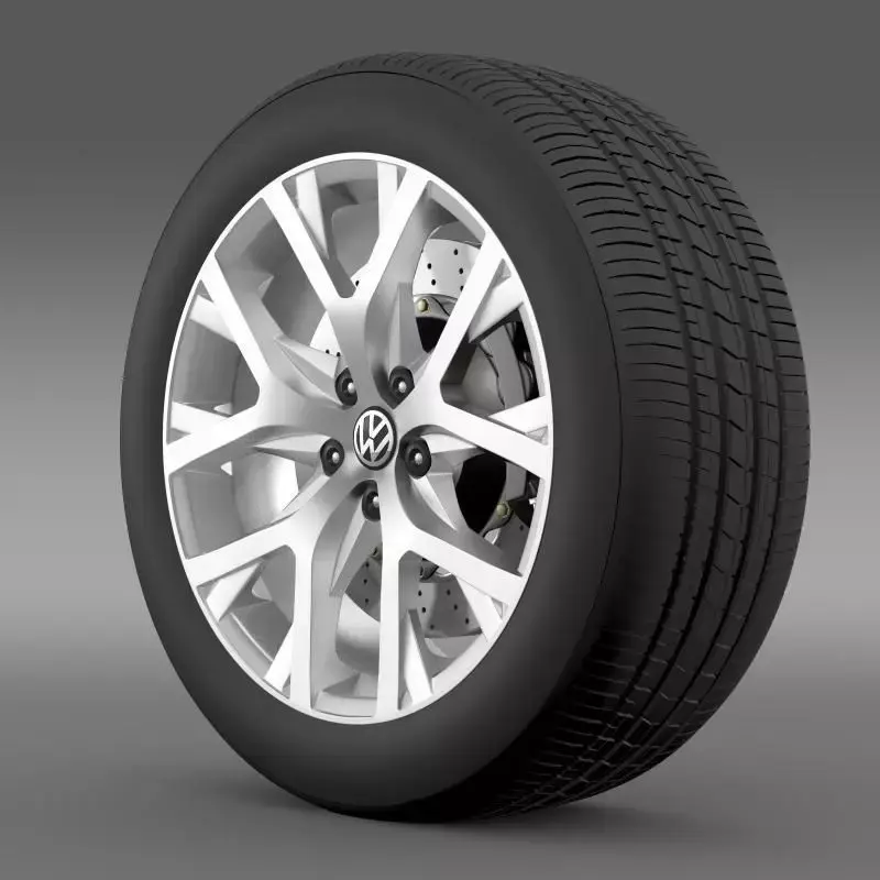 Volkswagen CrossPolo 2014 wheel 3D model