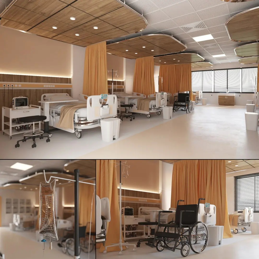 Hospital Ward Interior 3D model