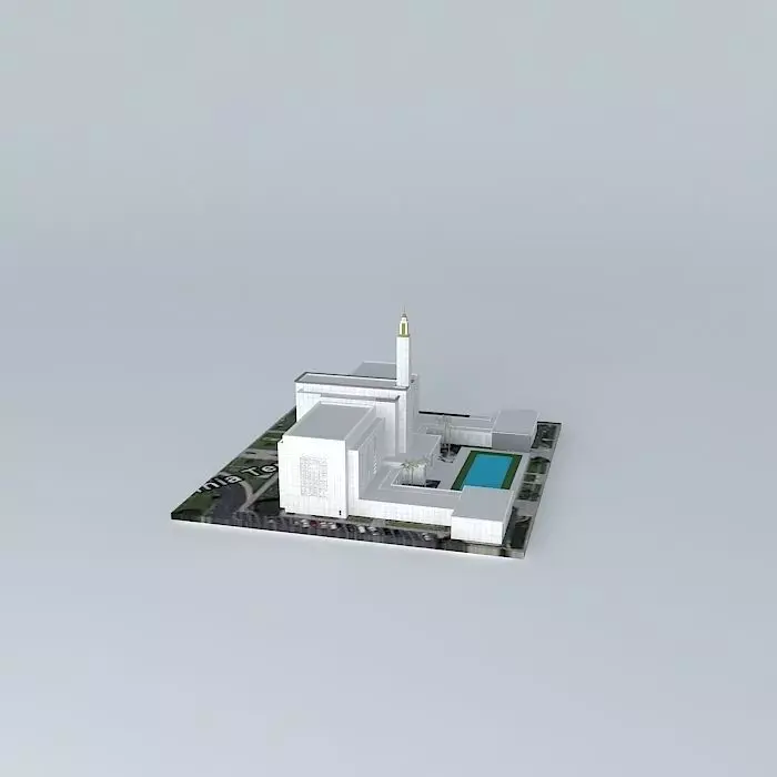 LDS. Temple Los Angeles California Templo Mormon, 10 th.opera... Free 3D model