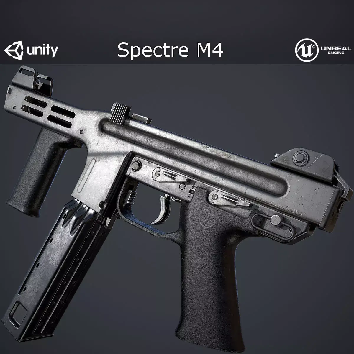 Spectre M4 Low-poly 3D model