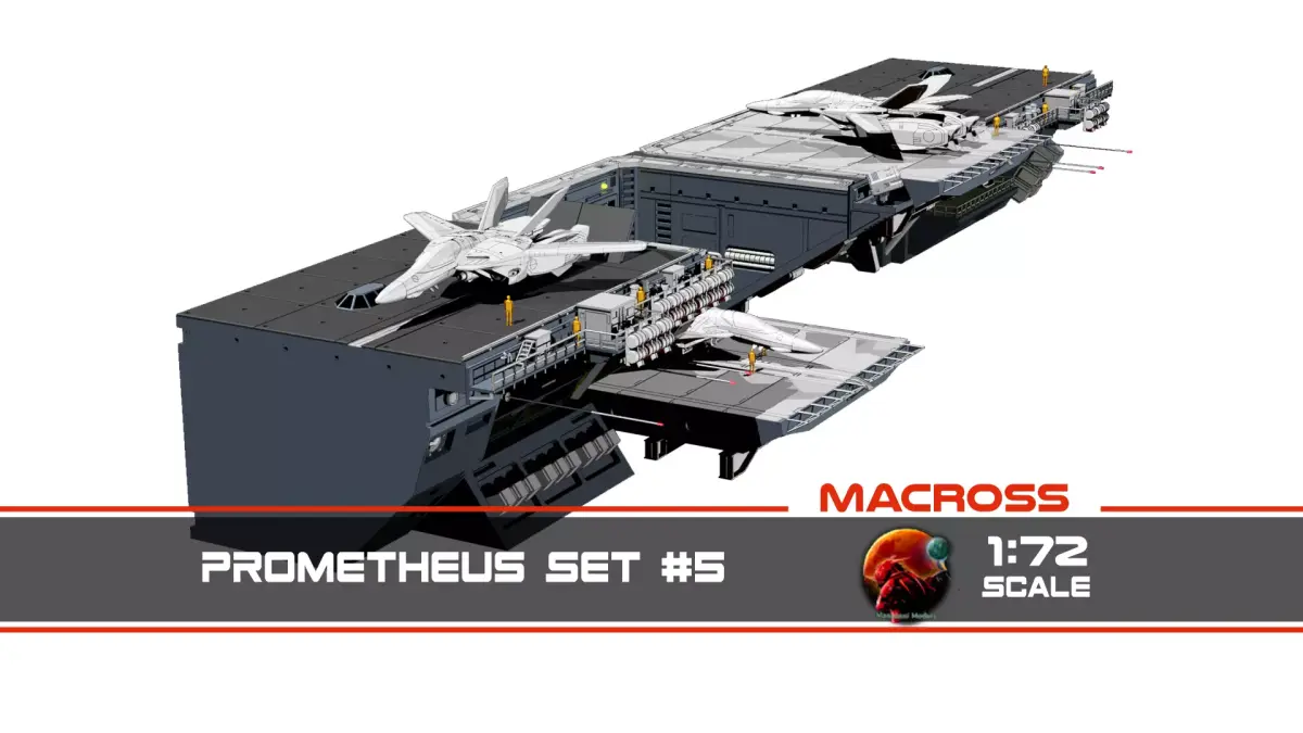 Set5 - Macross SDF1 Prometheus Hangar complete set 3D print model