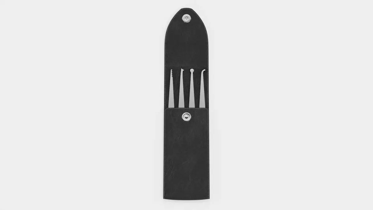 Lockpicks Set with Leather Case - Tool Kit Rigged  3D model