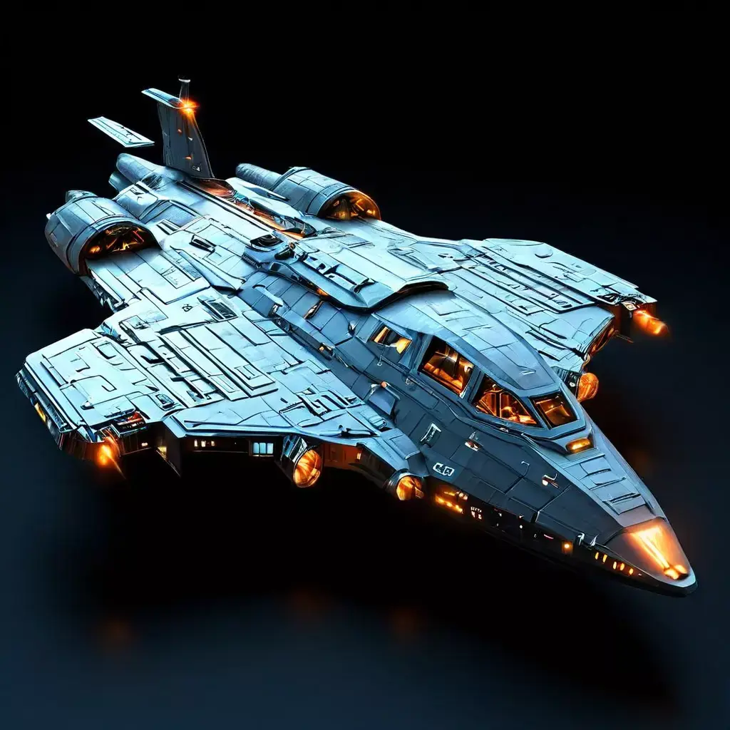 Scifi Dropship Versatile Spacecraft Model Low-poly 3D model
