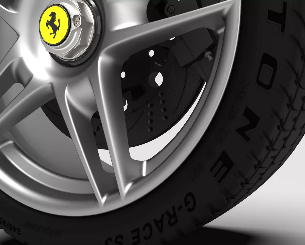 Ferrari Enzo rim wheel Tyre front 9 x 19 BBS design 3D model