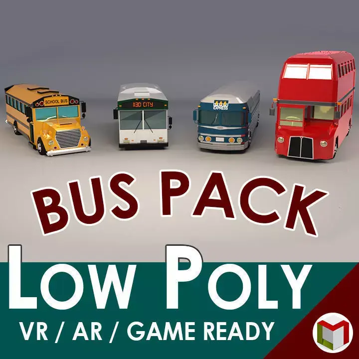 Low Poly Bus Pack