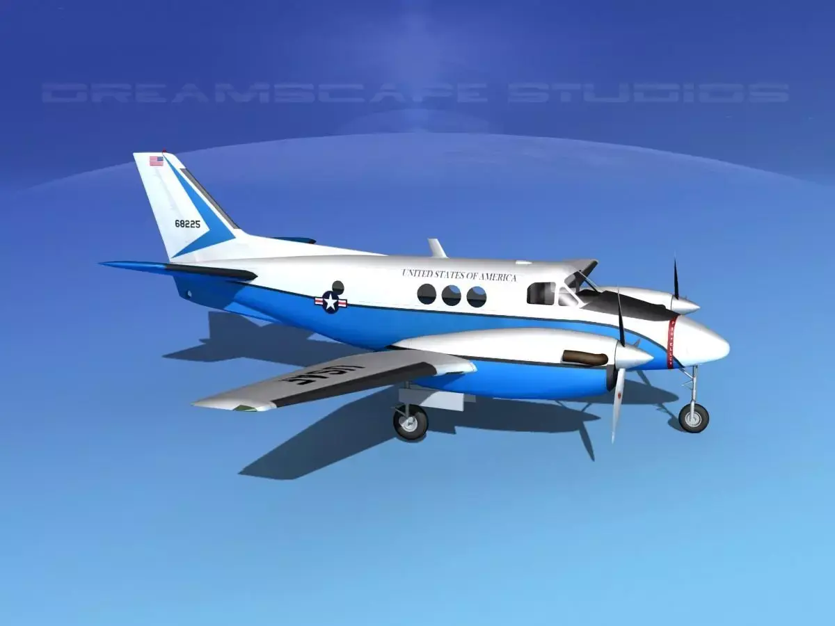 Beechcraft C-6 Transport USAF 3D model