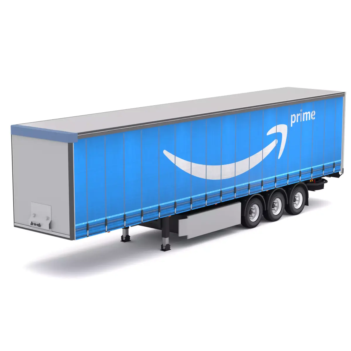 Semi Trailer Amazon Curtainsider 3D model