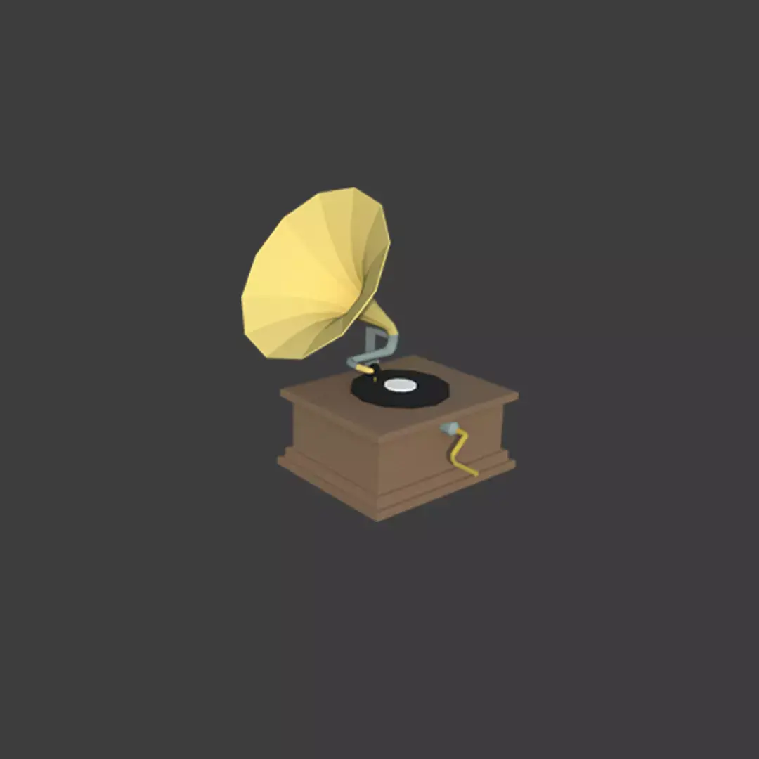 Gramaphone gramophone Free low-poly 3D model