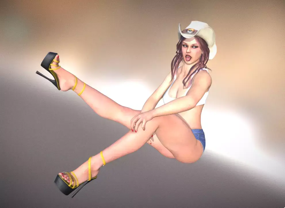 VAQUERITA co DRIVER LITTLE COWGIRL COMPANION OBJ 3D model 3D model