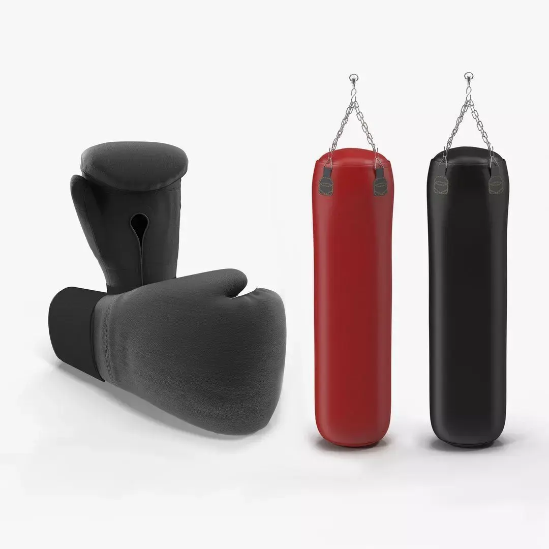 Boxing Bag And Gloves Generic Collection 2 3D Model Pack