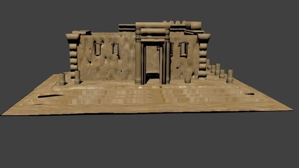 Palmyra Temple of Bel Low-poly 3D model