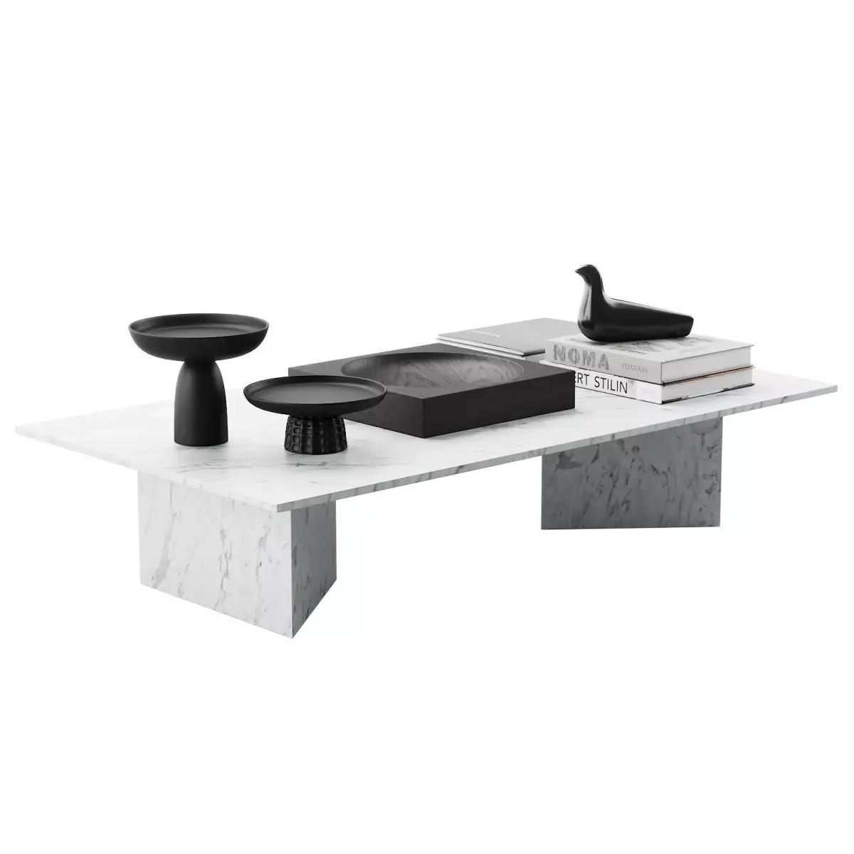 living decor set for coffee table 00 3D model