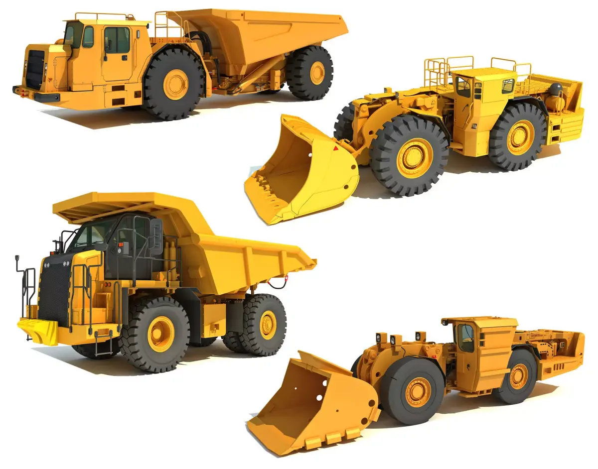Underground Mining Machinery Collection 3D Model Pack