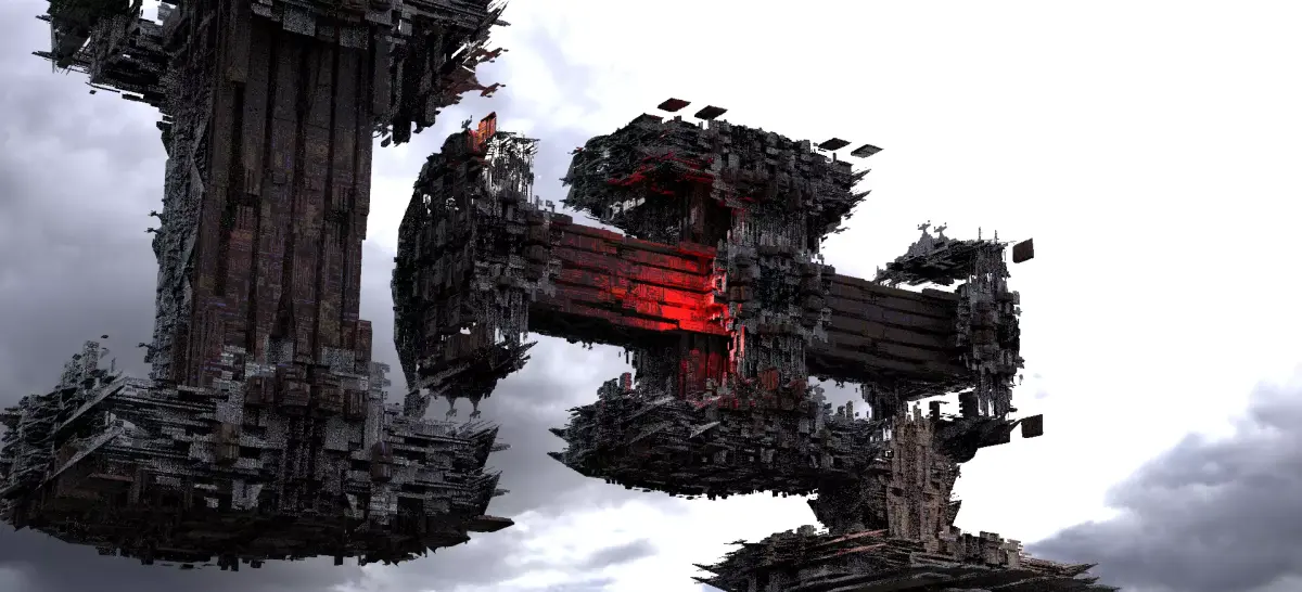 Dark Cyberpunk Solar city 5 3D model