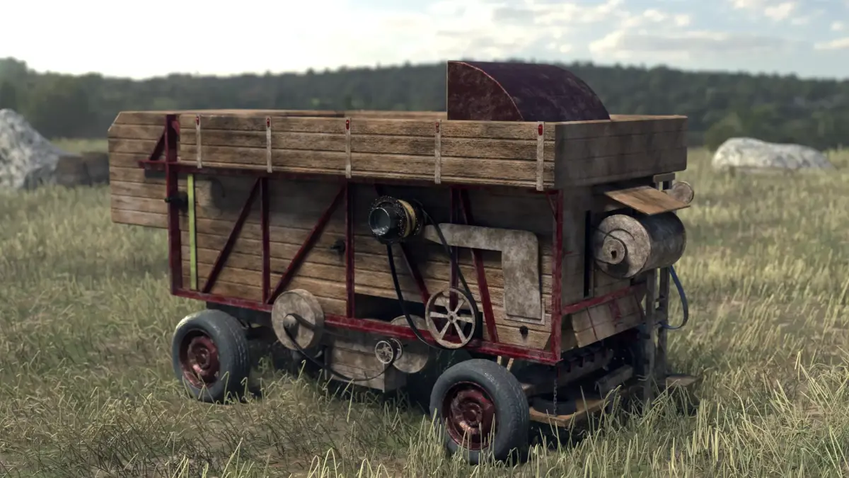 40 era Thresher - Combine Harvester 3D model