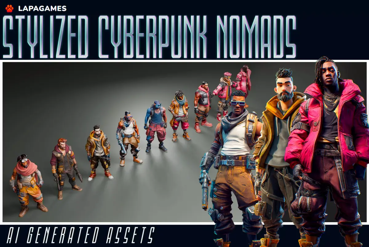 Stylized Cyberpunk Nomads 3D model