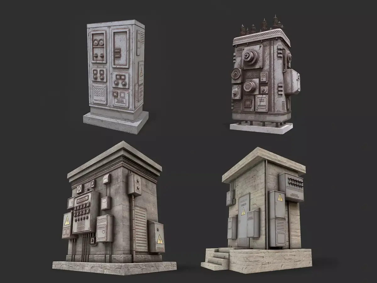 Electrical Transformer Collection 3D Model Pack