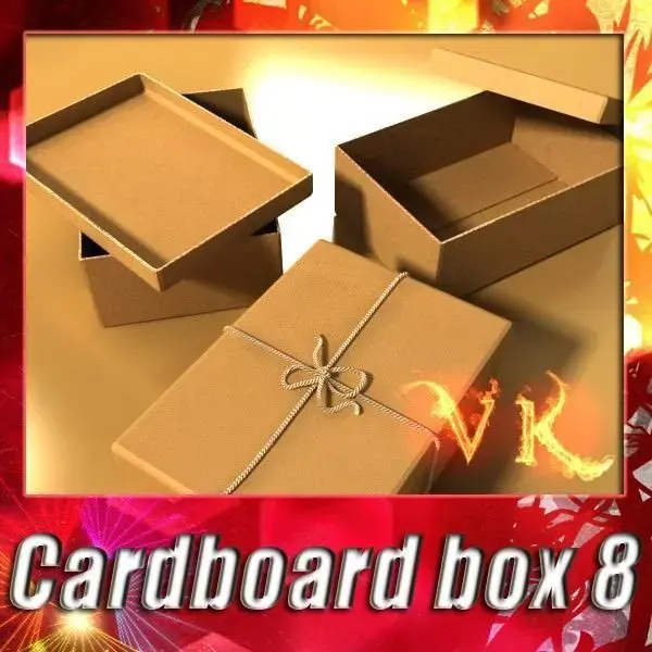 Photorealistic Cardboard Box 3D model
